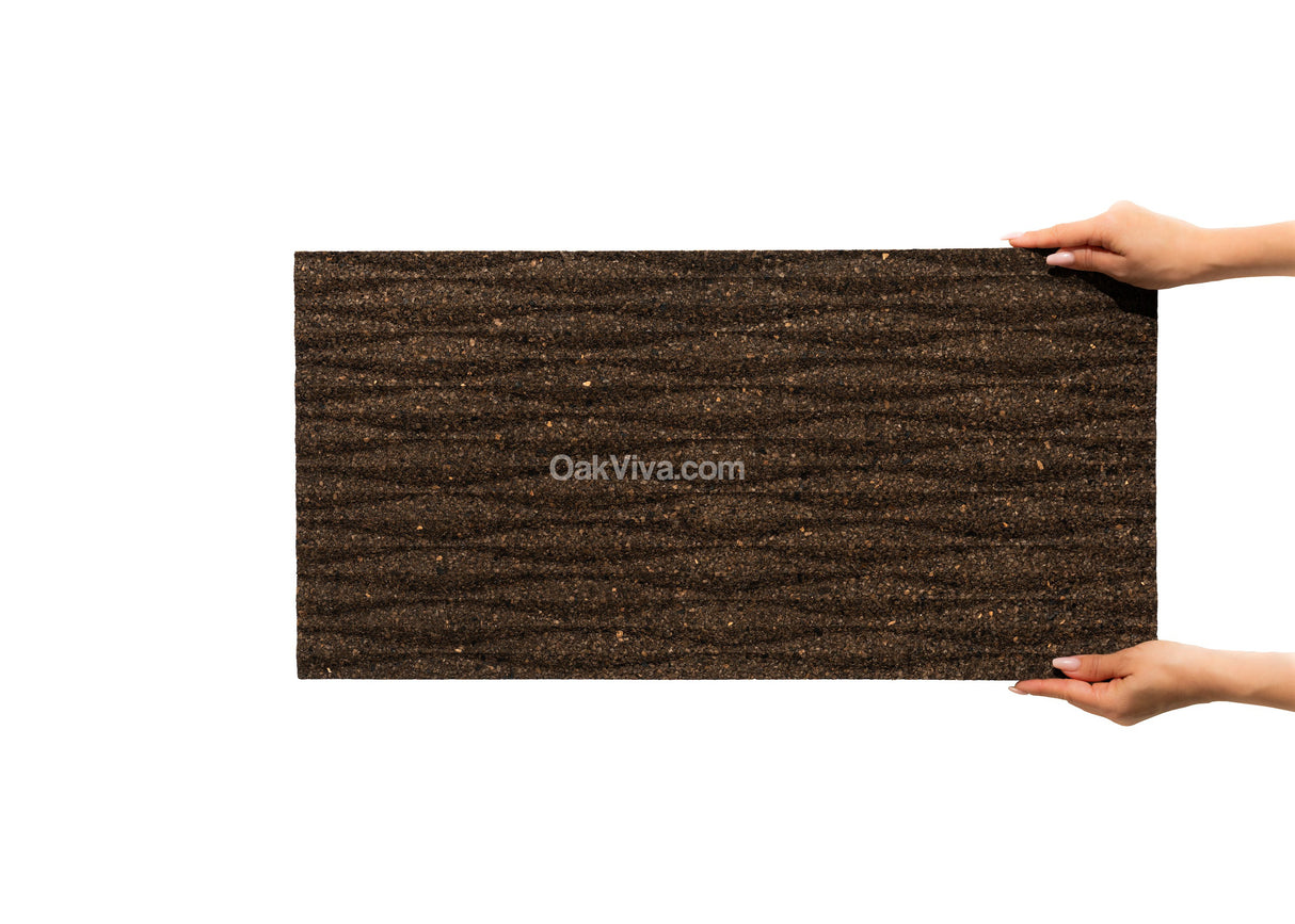 Meadows - 3D Cork Tiles in Natural Black Color