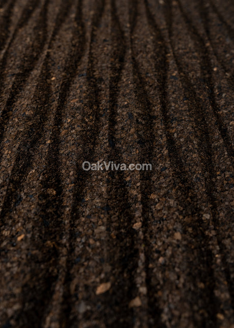 Meadows - 3D Cork Tiles in Natural Black Color