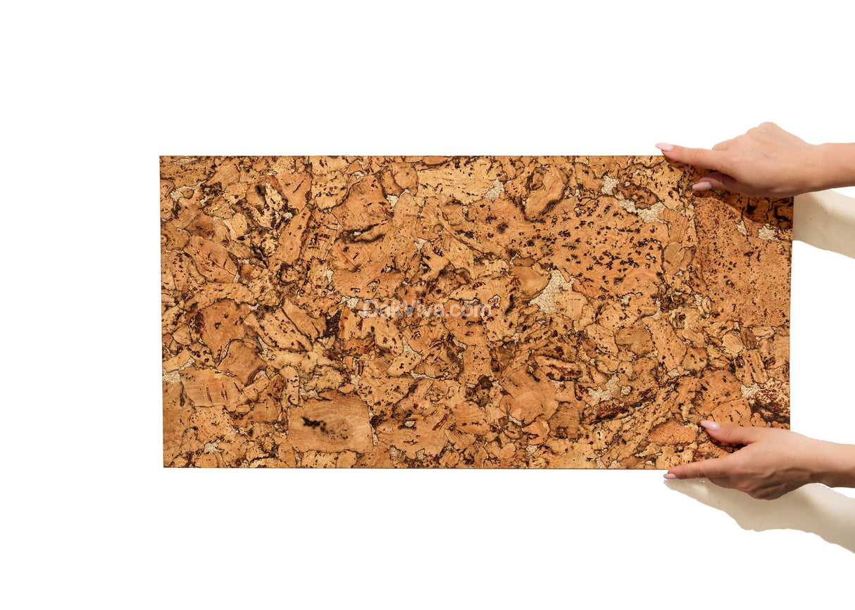 Oak-n-Pearls - Natural and Beige Cork Wall Panels