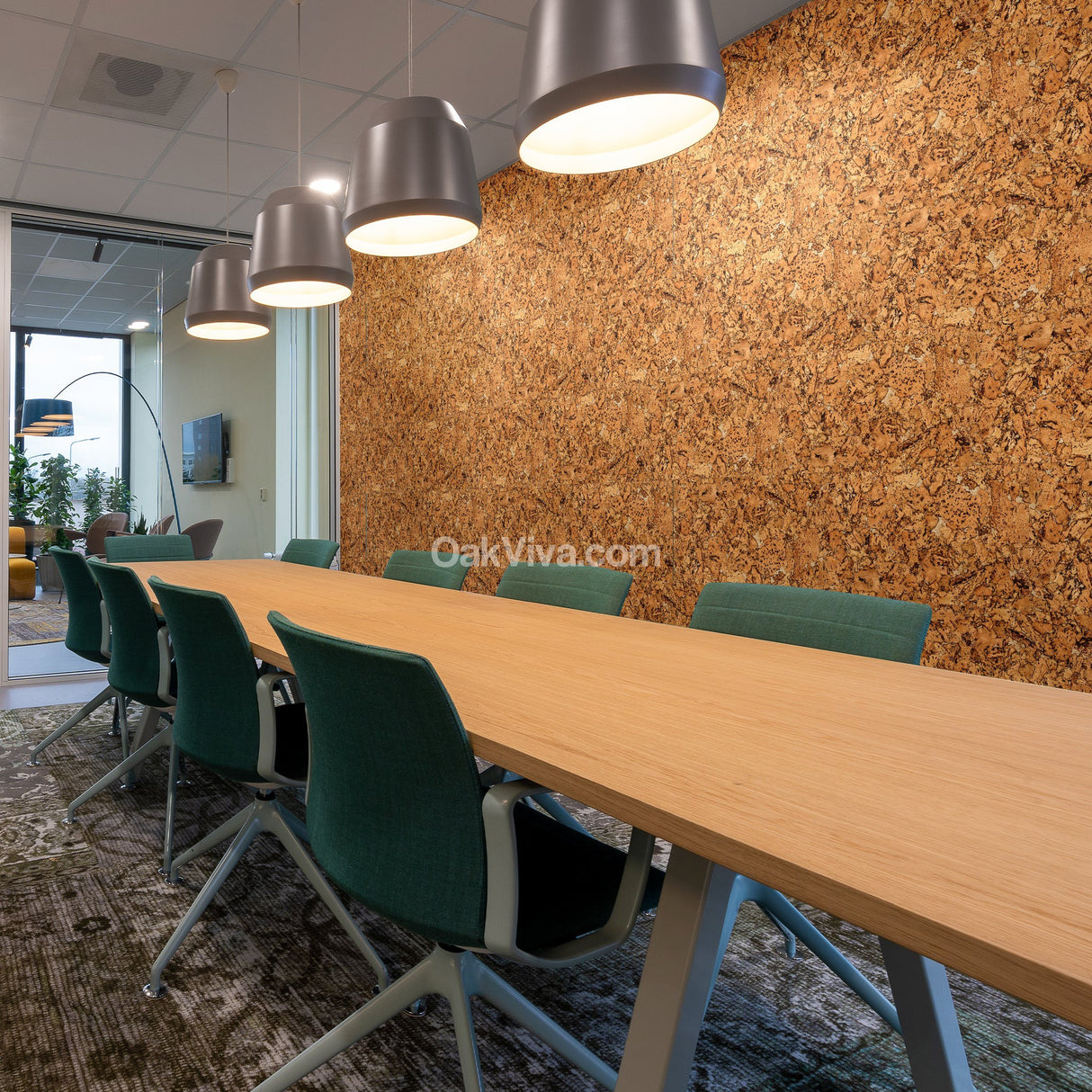 Oak-n-Pearls - Natural and Beige Cork Wall Panels