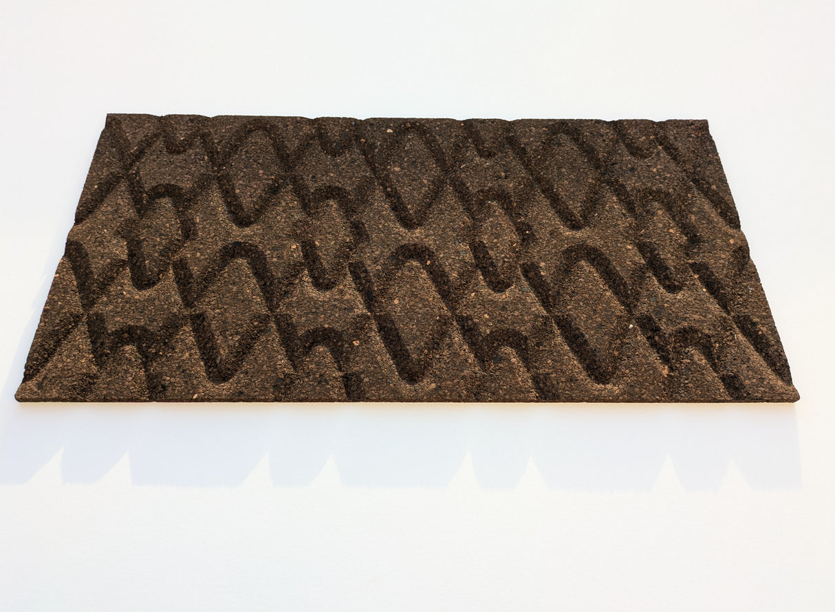 Rumba - 3D Cork Wall Tiles in Natural Black Color