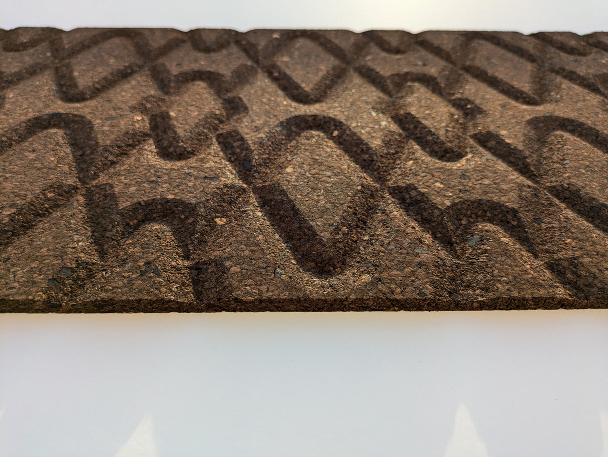 Rumba - 3D Cork Wall Tiles in Natural Black Color