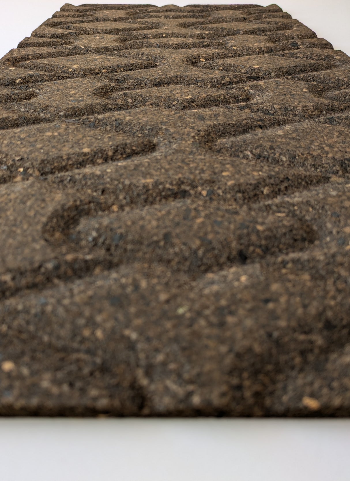 Rumba - 3D Cork Wall Tiles in Natural Black Color