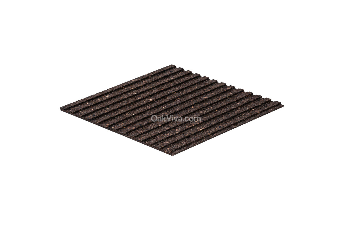 Stripe Rhombus in Natural Black - 12 Tiles Box