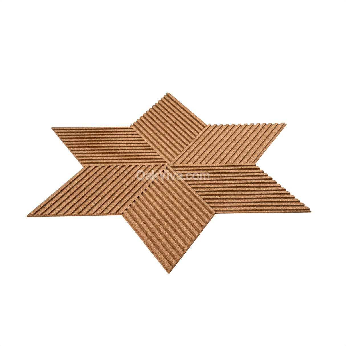 Stripe Rhombus - 12 Cork Tiles Box