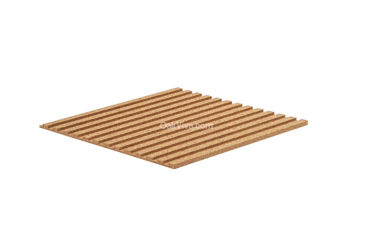 Stripe Rhombus Cork Tiles - 6 Tiles Box