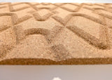 Rumba - 3D Cork Wall Tiles in Natural Color