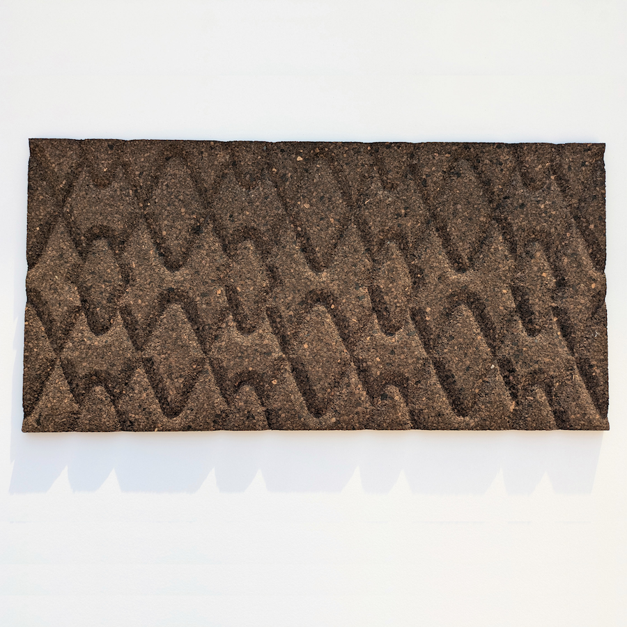 Rumba - 3D Cork Wall Tiles in Natural Black Color