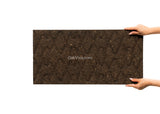 Rumba - 3D Cork Wall Tiles in Natural Black Color