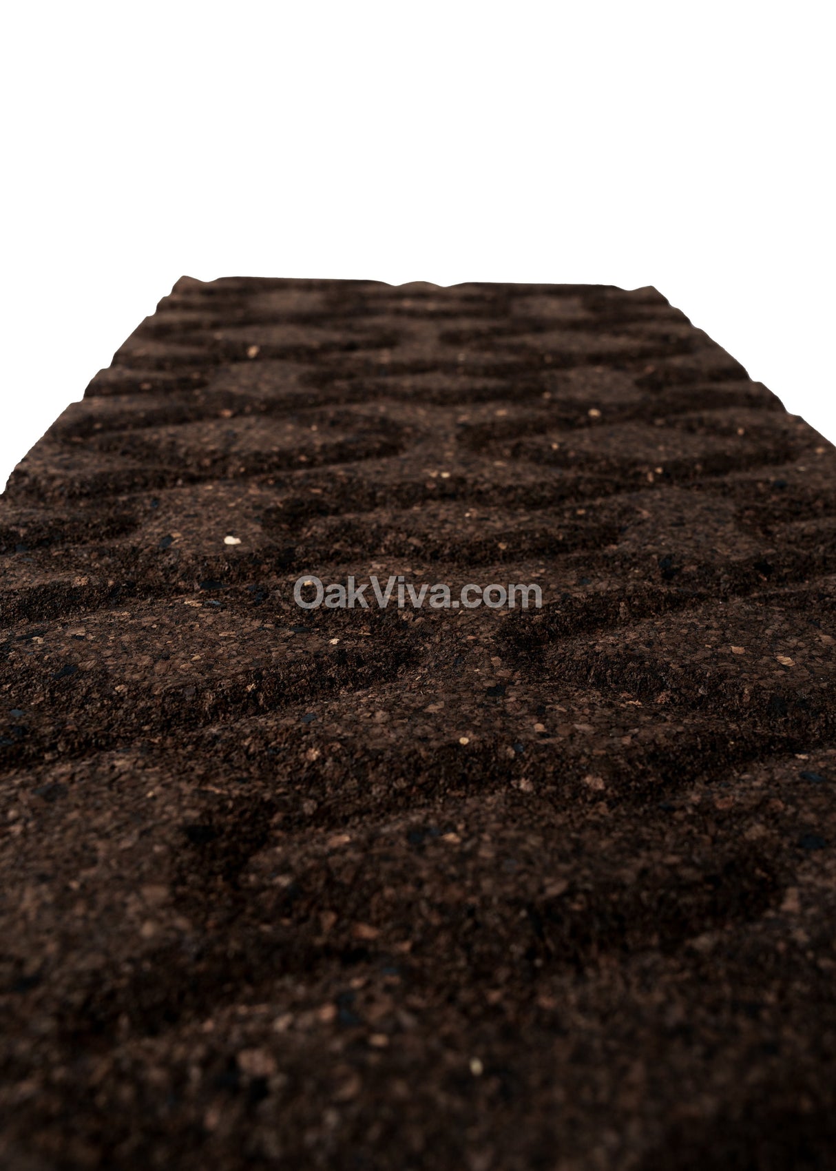 Rumba - 3D Cork Wall Tiles in Natural Black Color