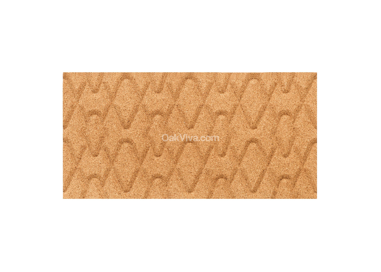 Rumba - 3D Cork Wall Tiles in Natural Color