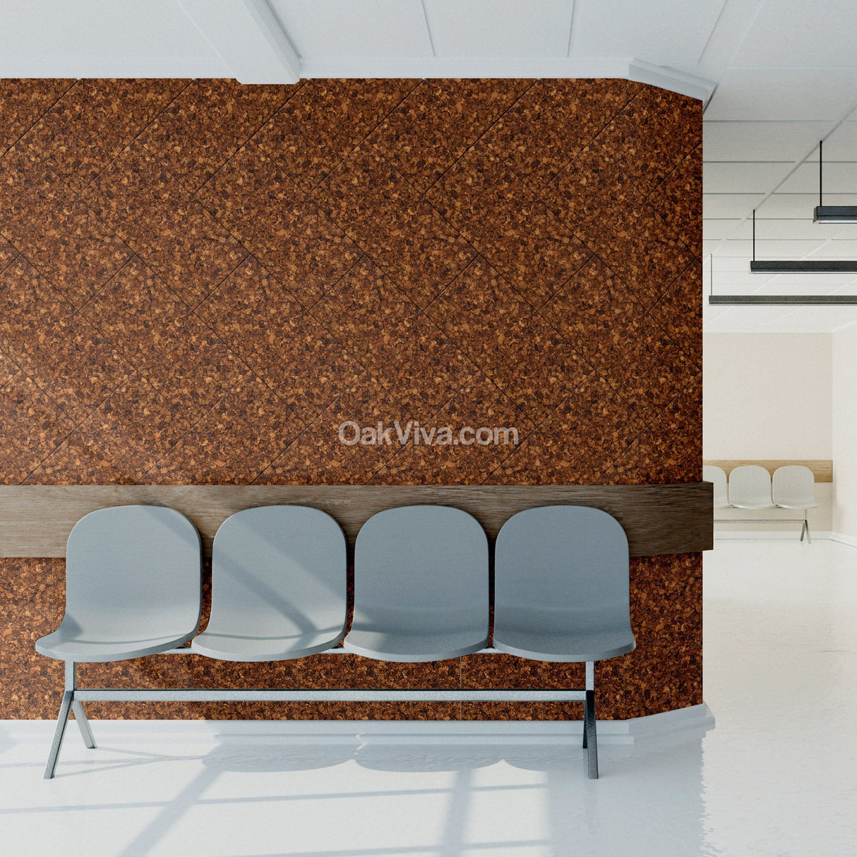 Rustic Walnut - Dark Cork Wall Panels