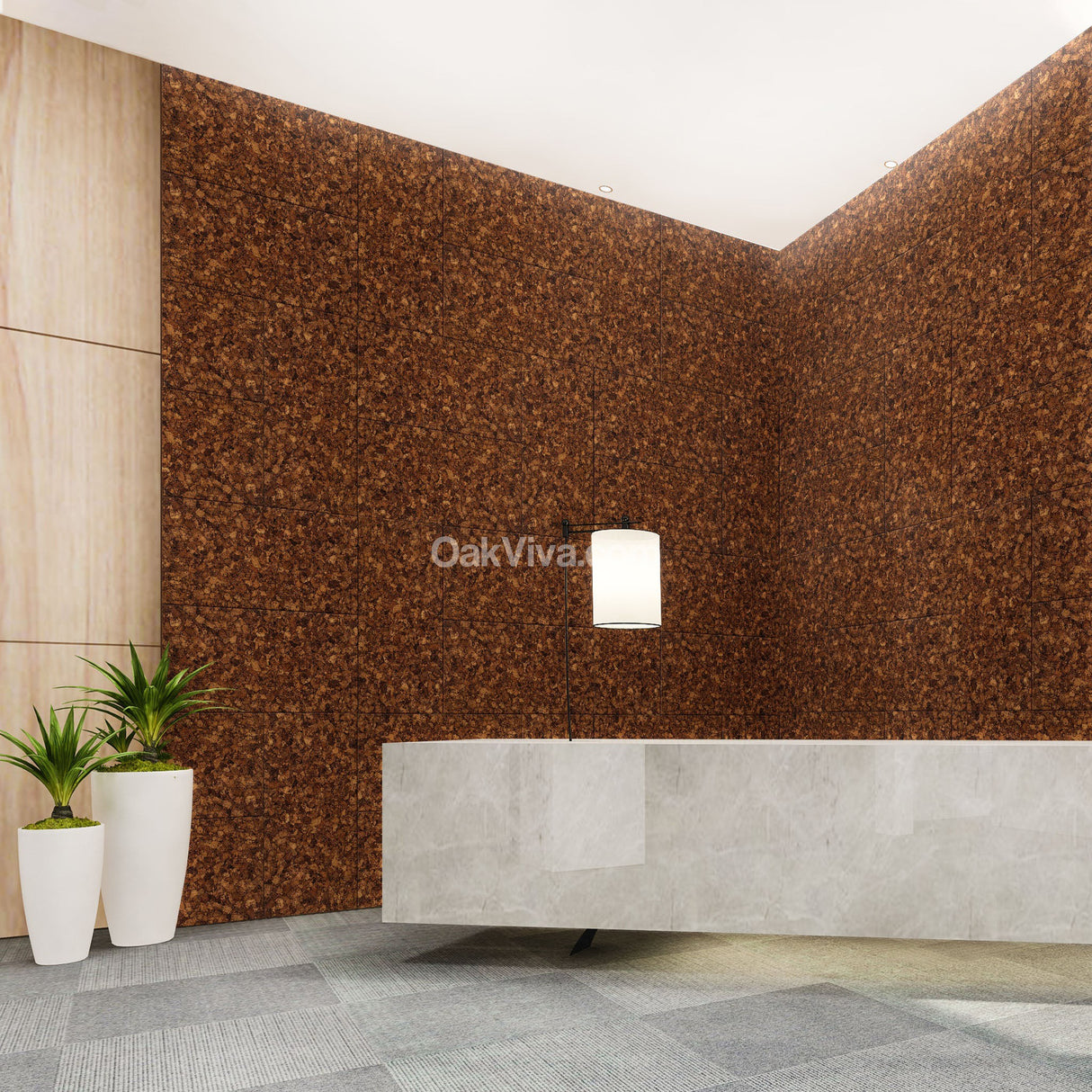 Rustic Walnut - Dark Cork Wall Panels