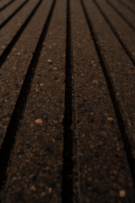 Stripes - Cork Panels in Natural Black Color