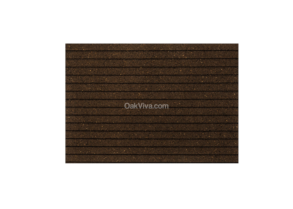 Stripes - Cork Wall Tiles in Natural Black Color