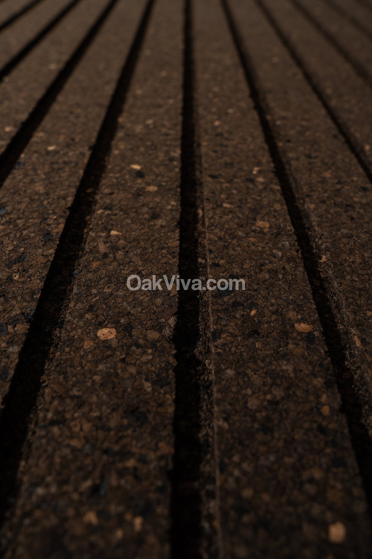 Stripes - Cork Wall Tiles in Natural Black Color