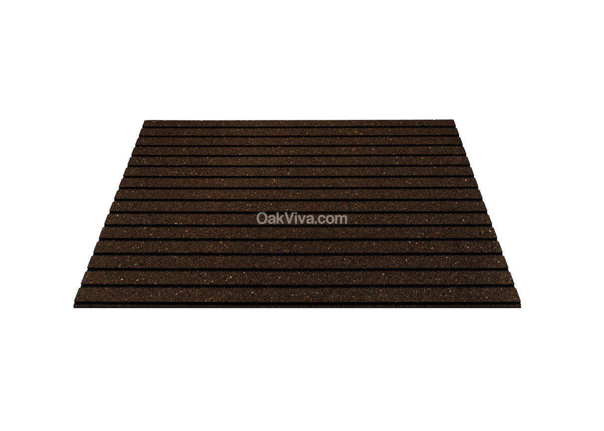 Stripes - Cork Wall Tiles in Natural Black Color