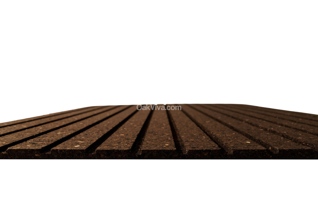 Stripes - Cork Wall Tiles in Natural Black Color