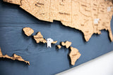 United States 3D Cork Travel Map-3