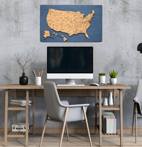United States 3D Cork Travel Map-0