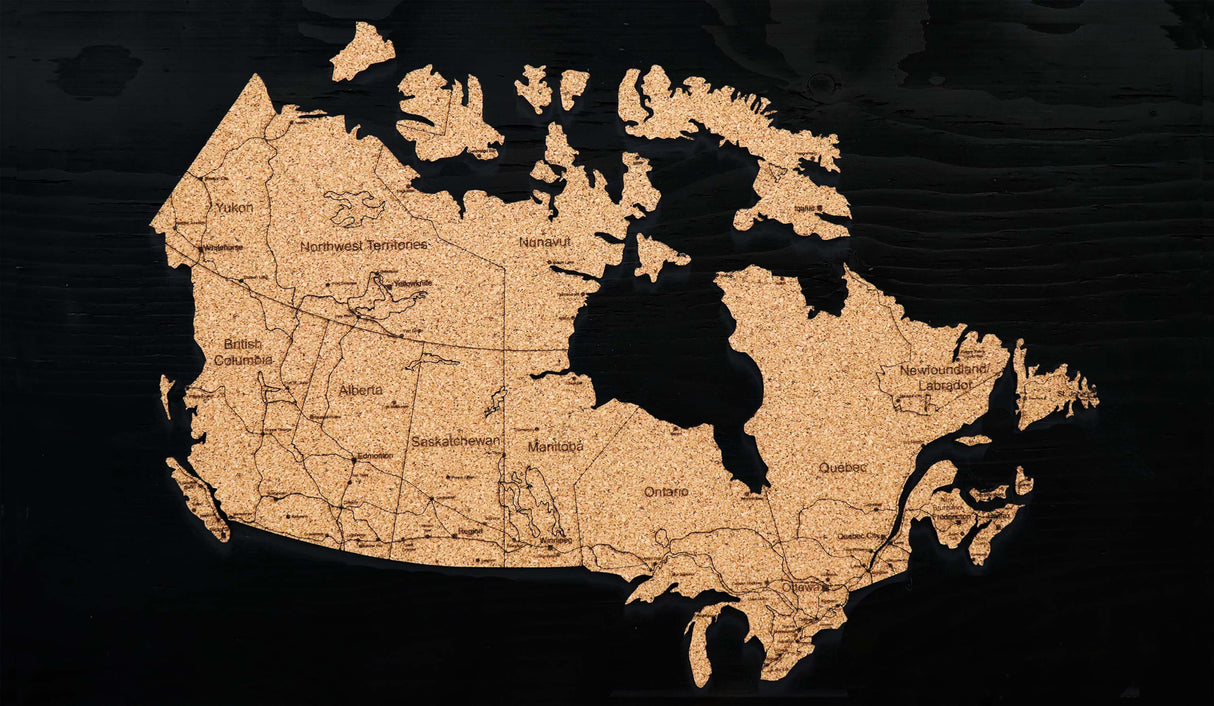 Canada 3D Cork Travel Map | 44" x 24"-5