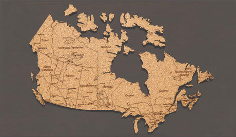 Canada 3D Cork Travel Map | 44" x 24"-3