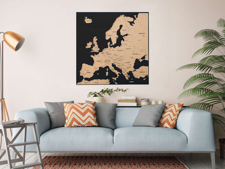 Europe 3D Cork Push Pin Map | Labelled | 36" x 36"-4