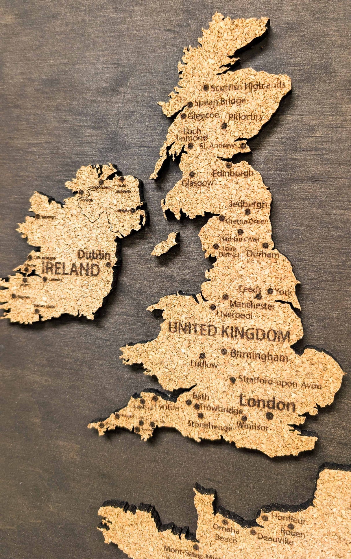 Europe 3D Cork Push Pin Map | Labelled | 36" x 36"-7