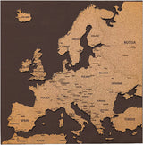 Europe 3D Cork Push Pin Map | Labelled | 36" x 36"-3