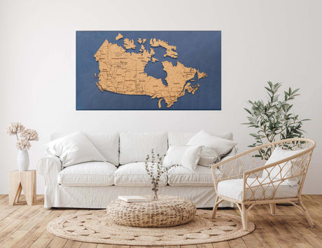 Canada 3D Cork Travel Map | 44" x 24"-0
