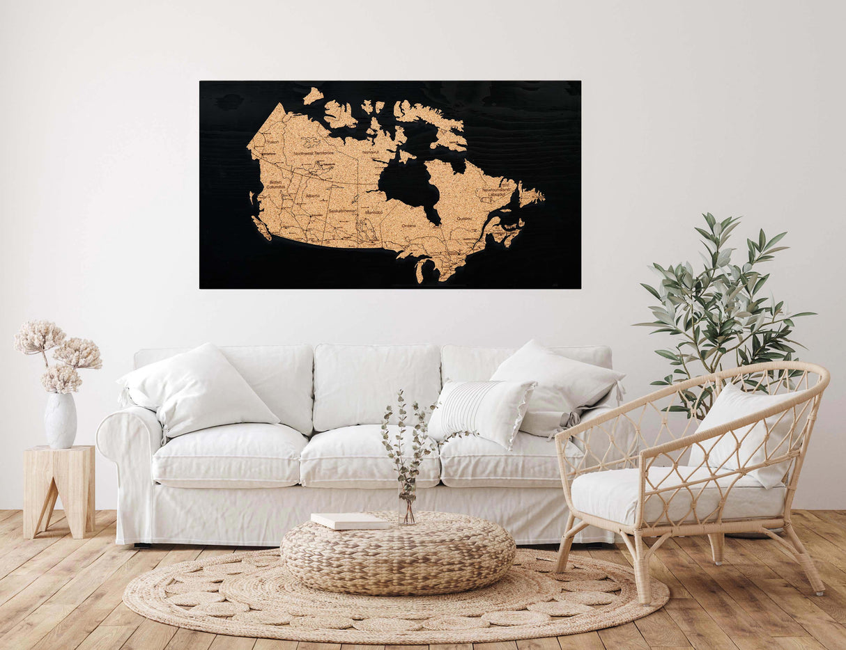 Canada 3D Cork Travel Map | 44" x 24"-4