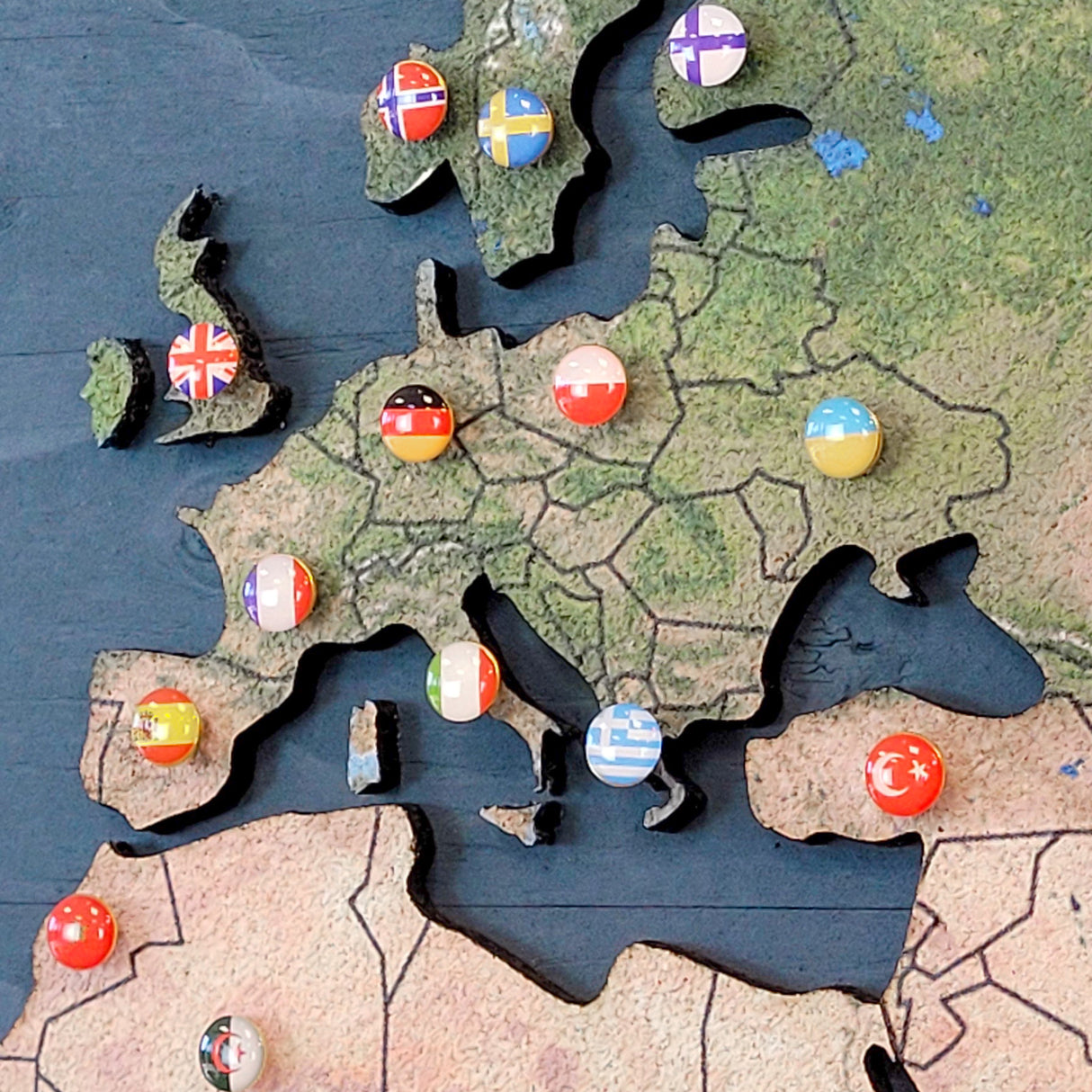 Europe 3D Cork Push Pin Map | Labelled | 36" x 36"-10