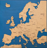 Europe 3D Cork Push Pin Map | Labelled | 36" x 36"-1