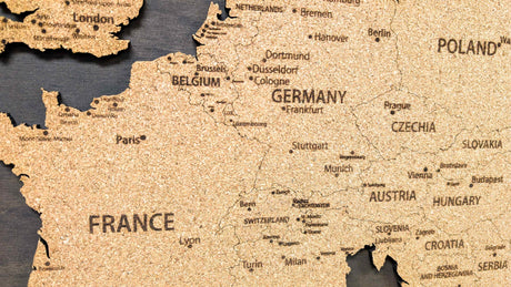 Europe 3D Cork Push Pin Map | Labelled | 36" x 36"-6