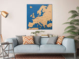 Europe 3D Cork Push Pin Map | Labelled | 36" x 36"-0