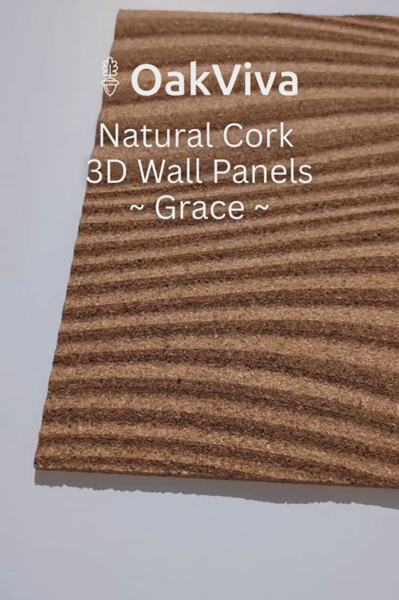 Grace - Cork Wall Tiles in Natural Color