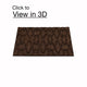 Rumba - 3D Cork Wall Tiles in Natural Black Color