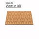 Rumba - 3D Cork Wall Tiles in Natural Color